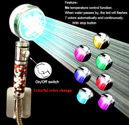 7-Color Changing LED Shower Head